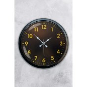 Resim 40 cm Siyah Metal Ofis Duvar Saati 