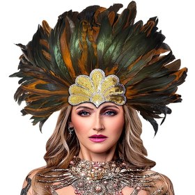 Resim Kadın Tüy Başlık Tüy Payet Başlık Karnaval Başlık Payet Başlık Karnaval Başlık 
