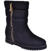 Resim Pullman İçten Dolgu Tabanlı Kadın Bot Sms-63122 Siyah Süet-siyah Süet Siyah 