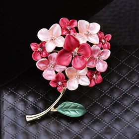 Resim Şık Vintage Tarzı Hortensia Broşu - Alaşım, Erkekler İçin Moda Aksesuarı 