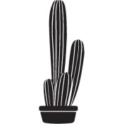 Resim Saksı Çiçeği Kaktüs (Oto-Motor-Laptop-Duvar-Dekor) (Tip 2) 10 x 27 cm 