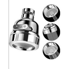 Resim 3 Fonksiyonlu Dönerli Krom Kubar Başlığı - Oynar Musluk Başlığı 2 Yıl 