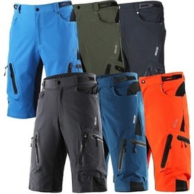 Resim Didadodo Bol Şort Bisiklet Pantolonu Nefes Alabilir Spor Koşu Şort Açık Hava Rahat Fermuarlı Cepli Koyu Gri Koyu Gri 