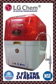 Resim ligth gastro LG Chem GOLD BEYAZ-KIRMIZI 8 LİTRE 7 FİLTRE 14 AŞAMA GÜMÜŞ İYON-MİNERAL-ALKALİLİ Su Arıtma Cihazı 