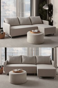 Resim EDSY HOME Mondy Köşe Koltuk Takımı Krem 
