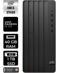 Resim HP PRO TOWER 290 G9 E6D3A5EA288 i5 12500 40GB RAM 1TB SSD RX550 4GB W11P MASAÜSTÜ BİLGİSAYAR 
