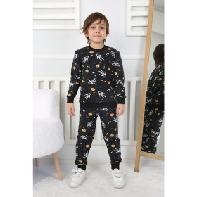 Resim Iki Iplik Cepli Astronot Temalı Erkek Çocuk Pijama Takımı 