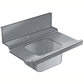 Resim Professional Bulaşık Giriş Tezgahı, Ayaksız, Bulaşık Kabul Tezgahı İle Giyotin Bulaşık Makinesi Arası İçin, Tek Evyeli (500x400 Mm), 300 Mm Sırt, Soldan Sağa - 1050 Mm BHHPIB10L 