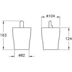 Resim Vitra Eternity A4430839 Pamukluk, Siyah 