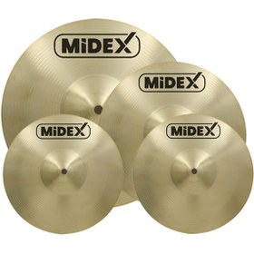 Resim Midex CYM-20 Cymbal Bateri Zil Seti ( 2x14'' Hi Hat 16'' Crash ve 18'' Crash/Ride) 