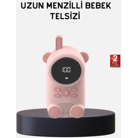 Resim Derin Stok Bebek Telsizi LCD Ekran Vox Iki Yönlü USB Şarj Hafif 