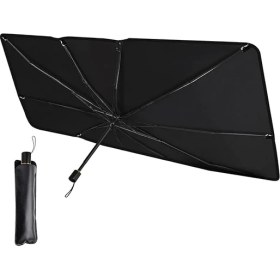 Resim Ön Cam Güneşlik Şemsiye - Tüm Arabalarla Uyumlu Boyut, Uv Güneş Işığı Tam Yansıtma Kapasitesi, Pratik Kullanım, Kılıflı Şık Tasarım, Araç Içi Katlanabilir Yüksek Yalıtımlı Güneşlik Şemsiye 