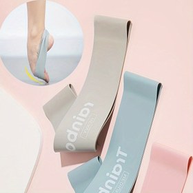 Resim Premium Lateks Elastik Bale Eğitim Bandı - Hafif, Cep Boyutlu Ayak Şekillendirme Kayışı Dansçılar & Dövüş Sanatçıları İçin - Gri, Pembe, Mavi Renklerde Mevcut 