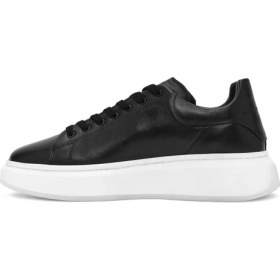 Resim Derimod Erkek Siyah Bağcıklı Kalın Tabanlı Deri Sneaker 25WFD632318 
