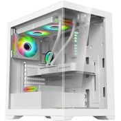 Resim MG235 4x RGB Fan USB 3.0 Powersız Beyaz ATX Gaming Oyuncu Kasası Xaser