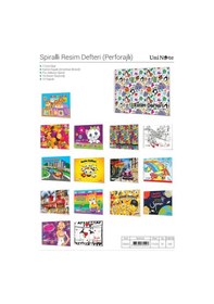 Resim Çınar Karton Kapak 17x24 Spiralli 15 Yaprak Resim Defteri 12'li Paket 