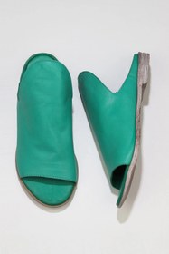 Resim Bueno Shoes Yeşil Deri Kadın Düz Terlik 01wn5019 