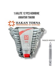 Resim Germany 12 Parça Kombine Düz Yıldız Yarım Anahtar Takımı Seti 
