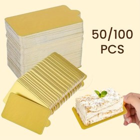 Resim 50/100 Adet Dikdörtgen Mini Karton Altın Mousse Pasta Tabanı, Gida Sertifikalı Çok Amaçlı Cupcake Tabakları, İlk Bakışta Kolay Tutuşlu Pişirme Tatli Tahtalar - Niş Şekerlemede ve Doğumgünü Partilerinde Ýaşarmanlyk, Ýatgyzan Pastalyklaryň Üsti ün ikiýän Desenler, Ýörite Zawutlanmaga Uygun Keke Baza Plastinkasy 