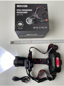 Resim Gold Orion En Güçlü En Üst Teknoloji Kafa Feneri Siyah 