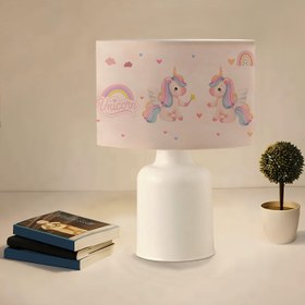 Resim Unicorn Çocuk Odası Abajur Lamba | ByLamp 