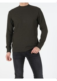 Resim Colin's Regular Fit Yarim Balikci Erkek Haki Kazak CL1052173_Q1.V1_KHA 