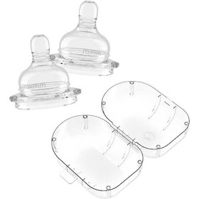 Resim Mamajoo Antikolik Biberon Emziği Seti 6 Ay+ Orta Akışlı, İkili - Saklama Kabı Hediyeli 