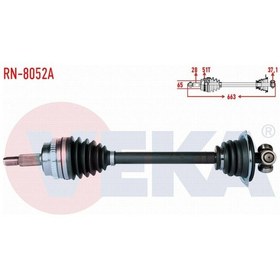 Resim Renault Master Iı Fd 2.5 Dcı Abslı 51 Dıs Uzunluk 663 Mm 1998-2010 Komple Aks Sol Ön 4401185 