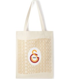 Resim Gsstore Galatasaray Oval Logolu Gabardin Bez Torba Çanta 35 40cm U251330 Ekru 