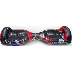 Resim Ryder Star Elektrikli Kaykay Hoverboard Bluetooth Hoparlörlü 6.5 Inch Akıllı Dengeli RS-S5 Red Extreme Grafiti 