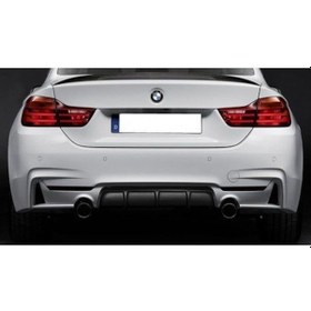 Resim Bmw F36 Arka Tampon Difüzörü 2 Çıkış M-performance 4 Serisi 