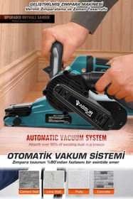 Resim Assur Plus 900W Elektrikli Vakumlu Tozsuz Cila Özellikli Tank Zımpara Makinesi 