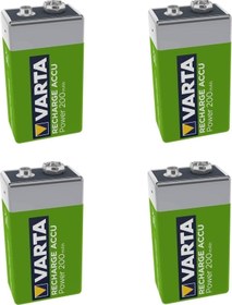 Resim Ata Elektronik 4 Adet 9v 200mah Şarjlı 9 Volt Kare Pil Tekli Blister 1 Adet Kare 9 Volt Şarz Edilir Pil Varta Varta