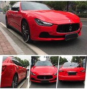 Resim Kırmızı Renk Dayanıklı Araç Motor Mobilya Folyosu 126cm X 200 Cm 