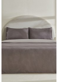 Resim Karaca Home Basis %100 Pamuk Çift Kişilik Nevresim Takımı Antrasit Antrasit 