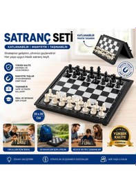 Resim Yüksek Kaliteli Katlanabilir Manyetik Satranç Takımı 30x30 Cm Taşınabilir Seyahat &okul Satranç Seti 