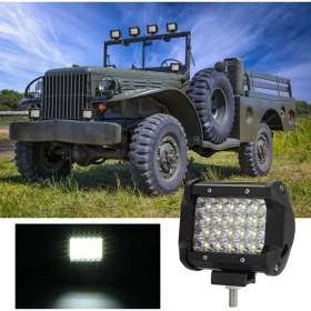 Resim Sant Kuee Kamyon Pikap Için 4 Inç Far LED Çalışma Işığı Çubuğu 4WD Off Road Atv Suv Oto Utv Aksesuarları (2 Paket) (Yurt Dışından) 