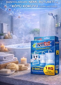 Resim nemtut BANYOLARA ÖZEL NEM TUTUCU RUTUBET GİDERİCİ 1 KUTU 2 PAKET 1 KG 