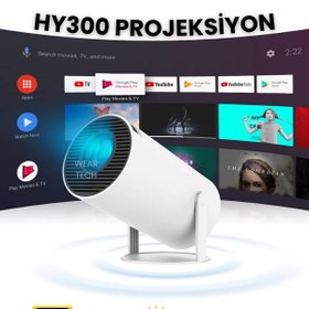 Resim Kensa Hy300 Pro Upgrade Taşınabilir Projeksiyon Cihazı Ultra Hd Android Ev Projektörü Wifi,bluetooth,hdmı 