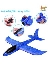 Resim Genel Markalar 48Cm Mavi Epp Köpük Planörü Uçak Çocuk Oyuncak -Elle Atılan eğlenceli Oyuncak-Çocuk hediye 