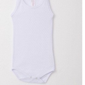 Resim Breeze Kız Bebek Çıtçıtlı Atlet Zıbın Body Jakarlı 9 Ay-3 Yaş, Beyaz Beyaz 