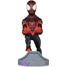Resim Exquisite Gaming Cable Guy - Marvel Spiderverse: Miles Morales Spiderman - Şarj Kontrol Cihazı ve Cihaz Tutucu - Oyuncak - Xbox 360 