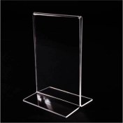 Resim EC Shop Krcdisplay Masaüstü T Tipi Dikey Pleksi Föylük Broşürlük Fiyatlık A4 21 x 30 cm 