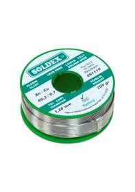 Resim Soldex 1.20 Mm 200 G Kurşunsuz Lehim Teli %99.3 Sn / %0.7 Cu 