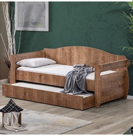 Resim Setaymobilya Yavrulu Yatak,Taht Yavrulu Karyola Ceviz, 1 Adet Comfort Yatak 