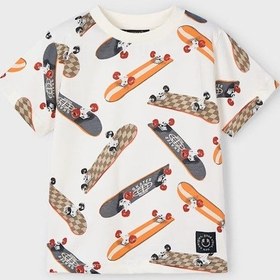 Resim Mayoral Kaykay Baskılı Erkek Çocuk T-shirt 3038 Turuncu 