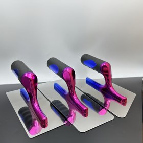 Resim 3 adet Canlı Saplı Paslanmaz Çelik Trowel Seti - Çivi Olmadan Sıva, Kazıma, Duvar ve Zemin İşleri için Bitirme Araçları, Duvar Bitirme Araçları | Renkli Trowel Seti | Dayanıklı Plastik Saplar, Duvar Sıva Araçları 