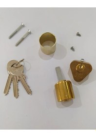 Resim Kale Trajlı Kilit Standart Silindiri - Sarı 