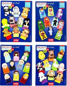 Resim 4 Set - 40 Parça Tox Meslekler, Aile Bireyleri, Evcil Ve Vahşi Hayvanlar Parmak Kukla T771 T781 T761 T751 