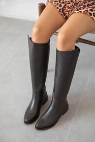 Resim Straswans Tornado Kadın Binici Hakiki Deri Çizme Kahve 